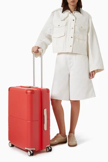 Checked Expandable Casesafe Suitcase