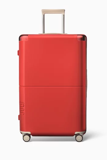 Checked Expandable Casesafe Suitcase