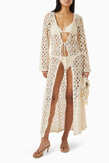Habana Tie-front Robe in Cotton