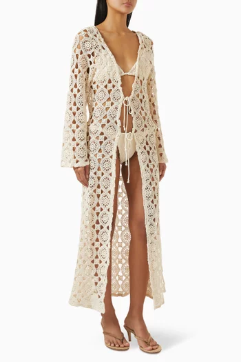 Habana Tie-front Robe in Cotton