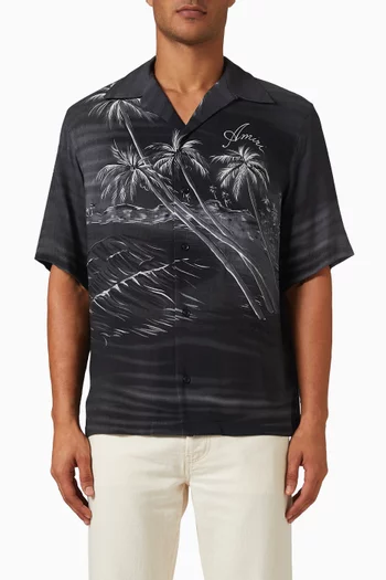 Palms Camp Shirt in Viscose