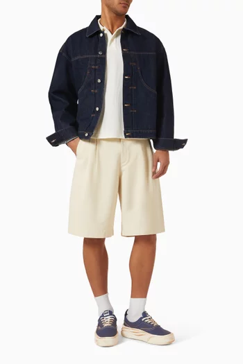 Curved-pocket Jacket in Denim