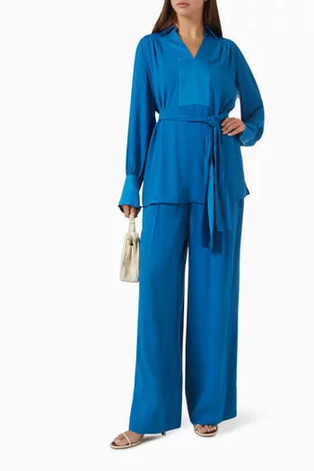 Cara Wide-leg Pants in Crepe