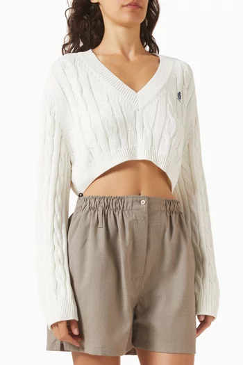 Logo V-neck Sweater