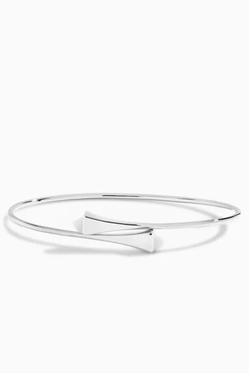 Cleo Agate Bangle in 18kt White Gold