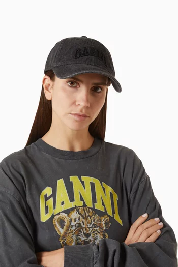 Logo Cap in Organic Cotton Denim