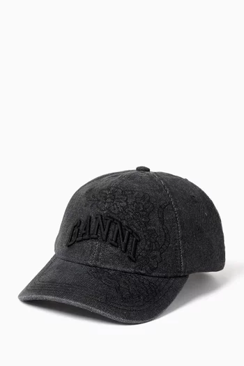 Logo Cap in Organic Cotton Denim