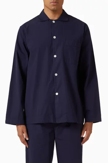 Long-sleeved Shirt in Cotton Poplin