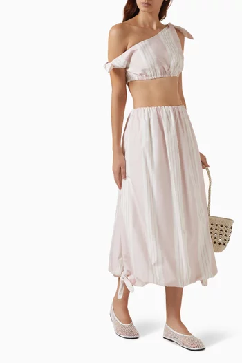 Rosie Midi Skirt in Cotton Poplin