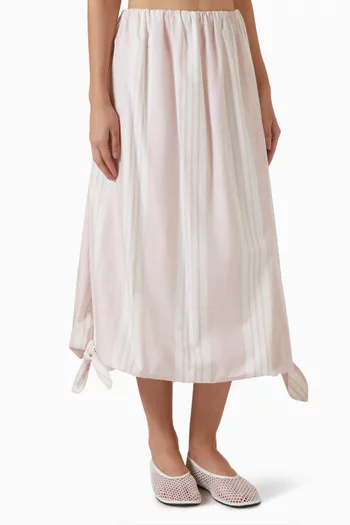 Rosie Midi Skirt in Cotton Poplin