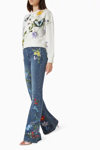 Russell Embellished Sweatshirt in Cotton