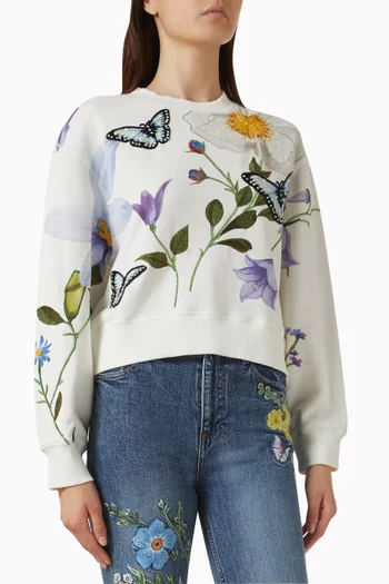 Russell Embellished Sweatshirt in Cotton