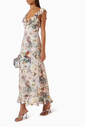 Gemma Ruffle Dress in Viscose Blend