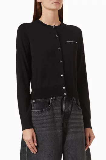 Crystal-embellished Logo Cardigan