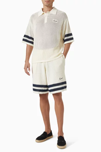 Shorts in Cotton Mesh