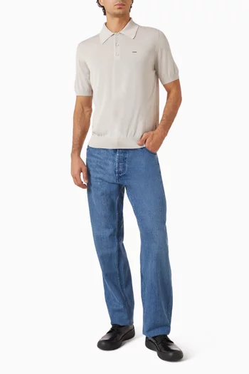Polo T-shirt in Superfine Wool