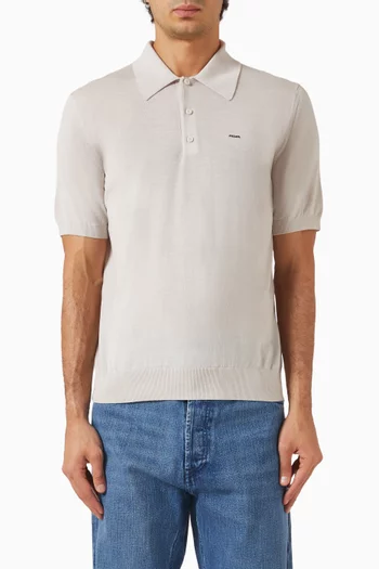 Polo T-shirt in Superfine Wool