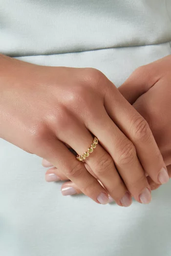 Bezel Set Band Ring in 18kt Yellow Gold
