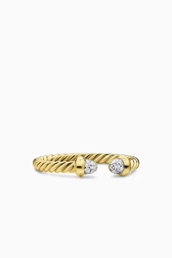Micro Cablespira Open Flex Diamond Ring in 18kt Gold