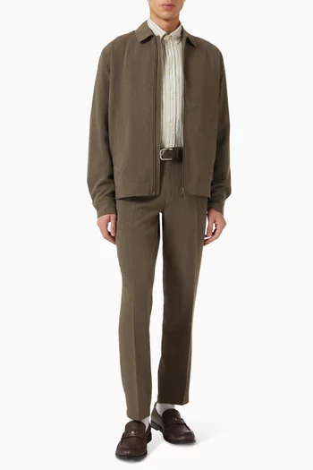 Stripe Shirt in Cotton-linen Blend