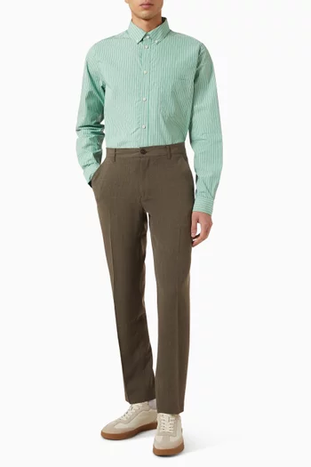 Stripe Shirt in Organic Cotton-poplin