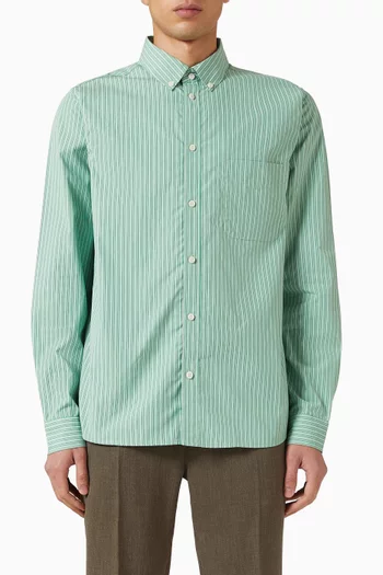 Stripe Shirt in Organic Cotton-poplin