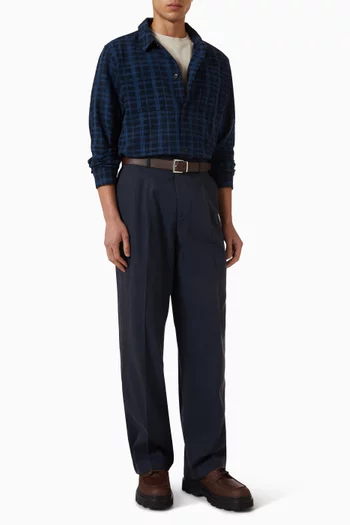 Textured Slub Overshirt in Cotton