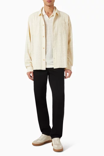 Textured Slub Overshirt in Cotton