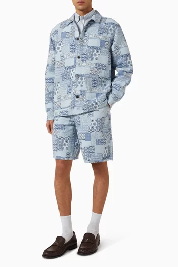 Patchwork Jacquard Shorts