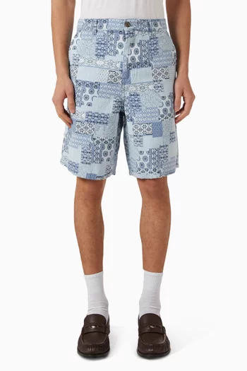 Patchwork Jacquard Shorts