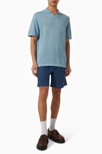 Signature Knit Polo Shirt in Linen-blend
