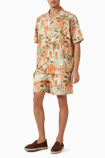 Palm All-over Print Shirt in Organic Cotton