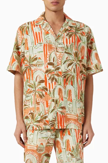 Palm All-over Print Shirt in Organic Cotton