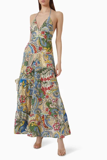 Karolina Tiered Maxi Dress in Cotton