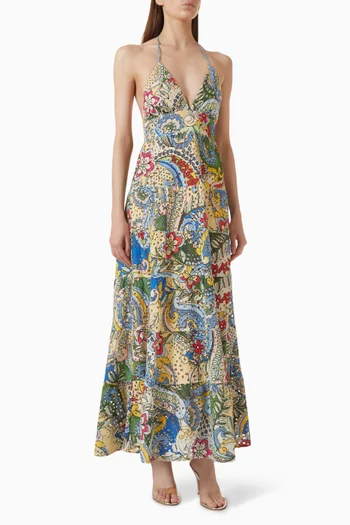 Karolina Tiered Maxi Dress in Cotton