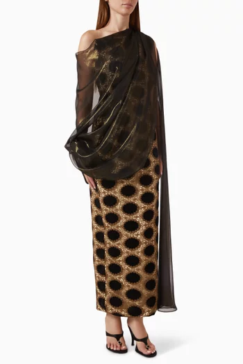 Heidi Cape-style Maxi Dress