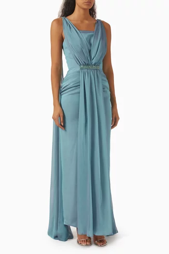 Harmonia Embellished Maxi Dress in Chiffon