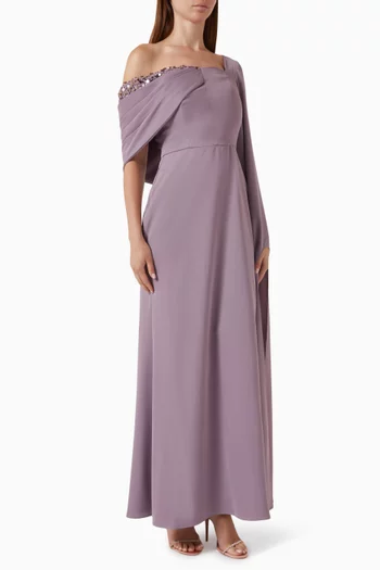 Rubina Embellished-trim Maxi Dress