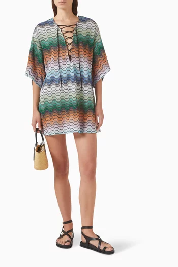 Knit Cover-up Dress in Viscose Blend