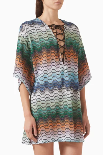 Knit Cover-up Dress in Viscose Blend