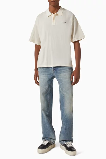 Sheer Mini Logo Polo T-shirt in Cotton-silk