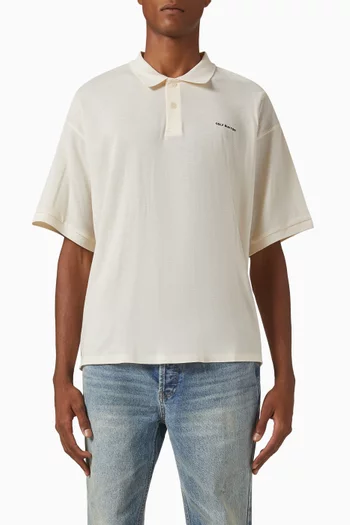 Sheer Mini Logo Polo T-shirt in Cotton-silk