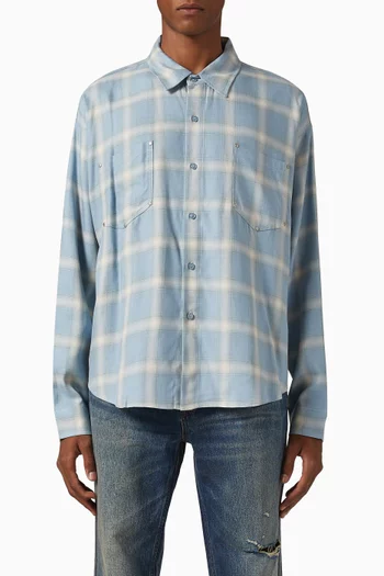 Western Check Shirt in Viscose