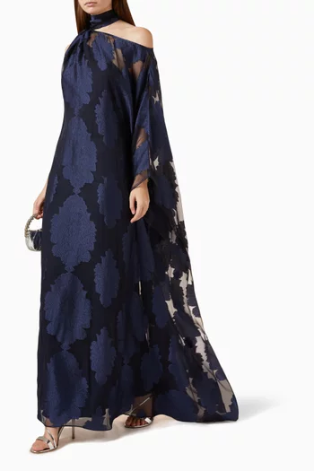Atlas Qing Kaftan in Fil Coupé