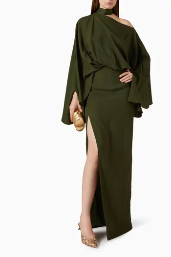 Brooks Maxi Dress in Crepe Cady