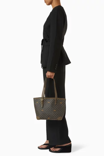 Daily Battle 27 Zip Tote Bag in Coated-canvas & Leather