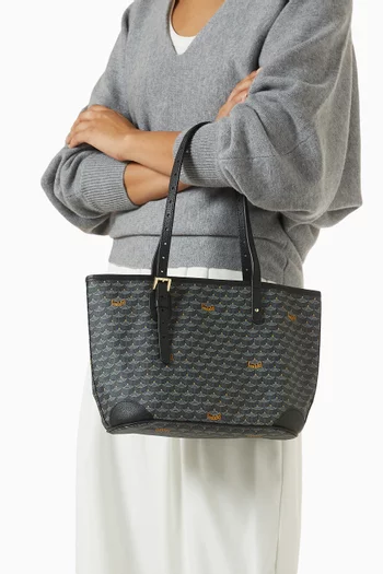 Daily Battle 27 Zip Tote Bag in Coated-canvas & Leather