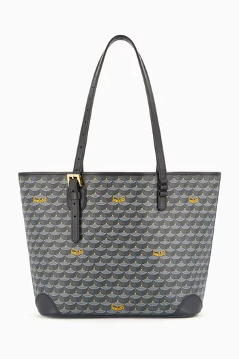 Daily Battle 27 Zip Tote Bag in Coated-canvas & Leather