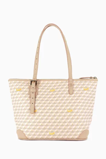 Daily Battle 27 Tote Bag in Coated-canvas & Leather