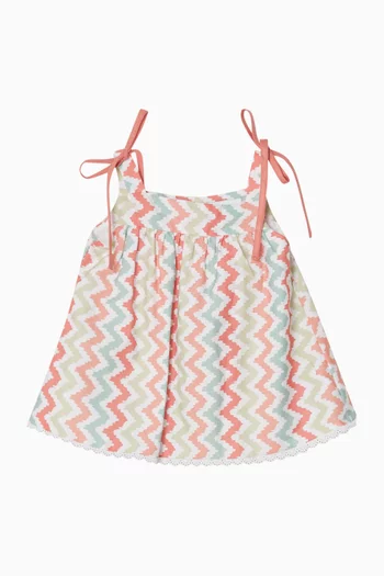 Chevron-print Dress Set
